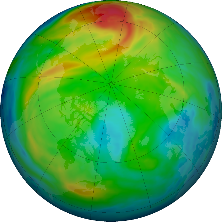 Arctic ozone map for 19 December 2022